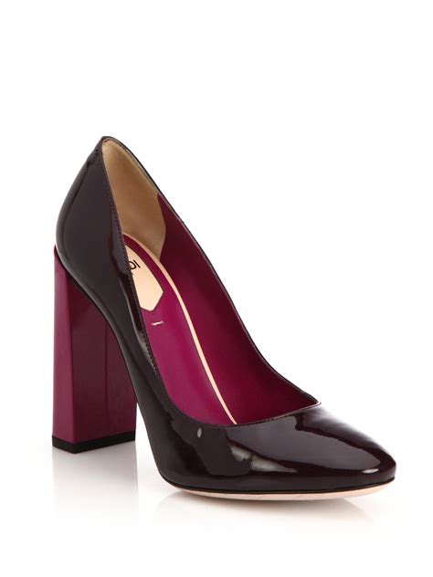 fendi oxford color block low heel pumps|fendi pumps saks.